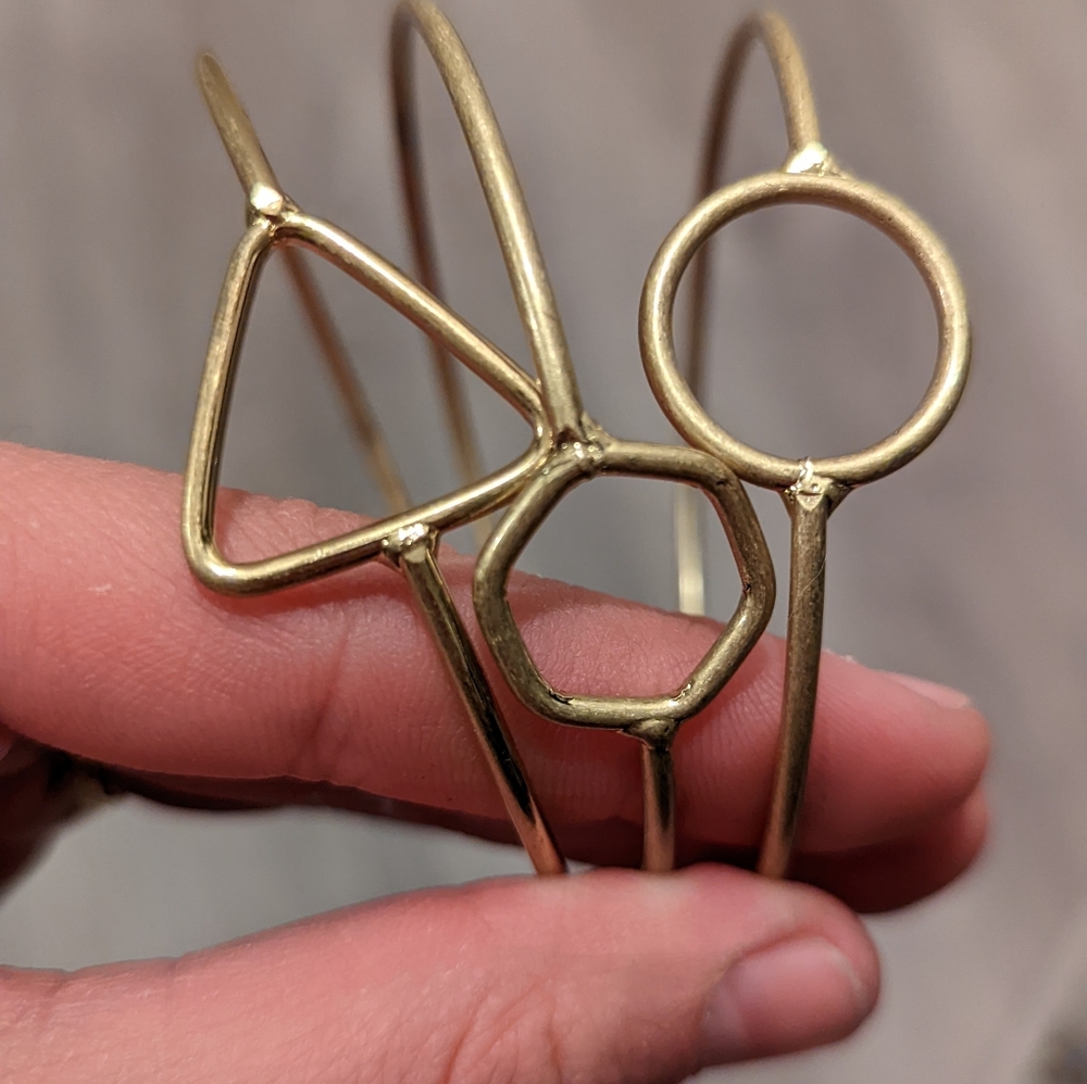 Brass Bangles Fun Shapes - Picture 2 of 3